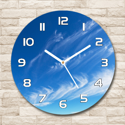 Reloj redondo pared Cielo azul