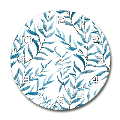 Reloj de pared redondo Hojas