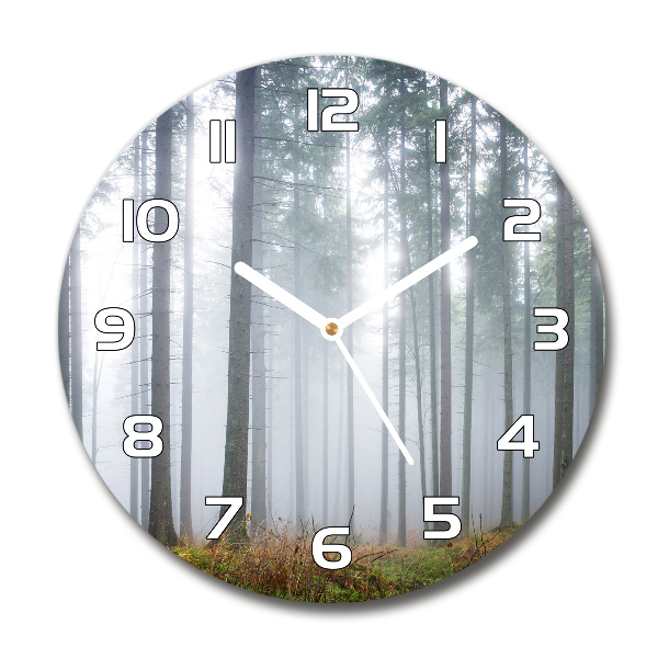 Reloj de pared redondo Niebla en el bosque