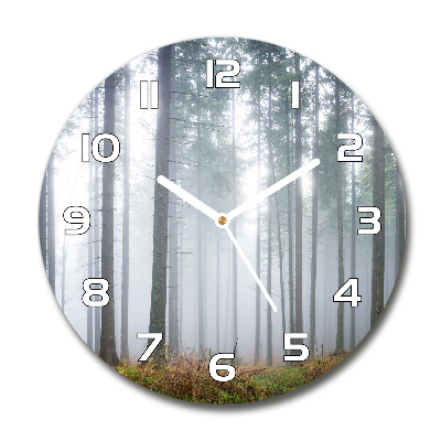 Reloj de pared redondo Niebla en el bosque