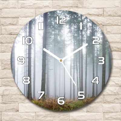 Reloj de pared redondo Niebla en el bosque