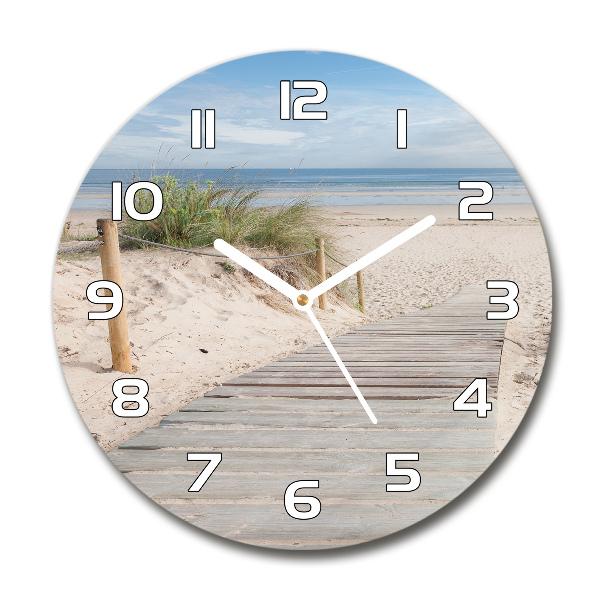 Reloj de cristal redondo Playa