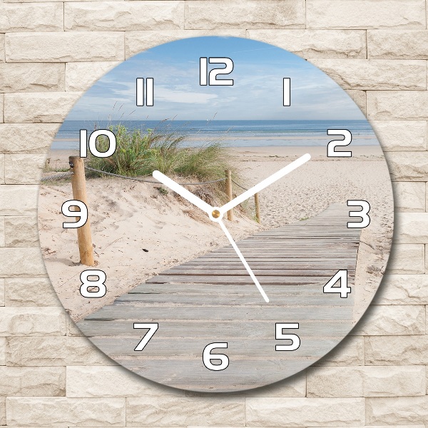 Reloj de cristal redondo Playa