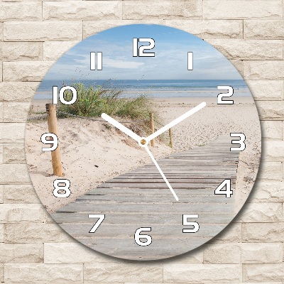 Reloj de cristal redondo Playa