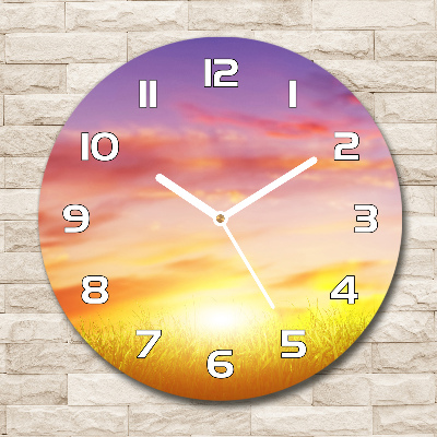 Reloj de pared redondo Atardecer