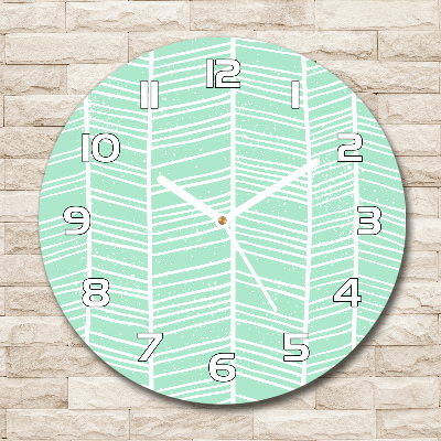 Reloj de cristal redondo Patrón de espiga