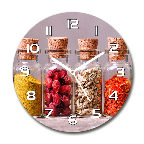 Reloj redondo pared Especias de colores