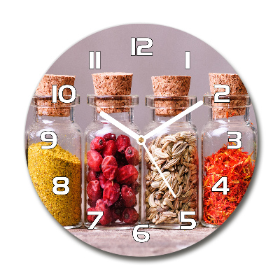 Reloj redondo pared Especias de colores