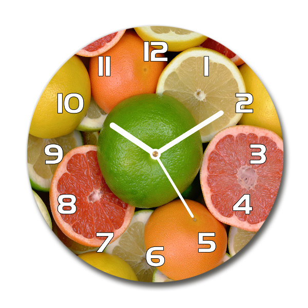 Reloj de pared redondo Frutas cítricas