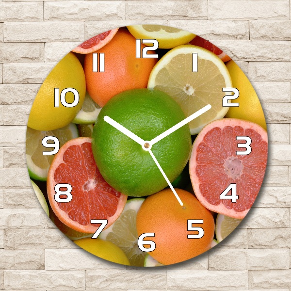 Reloj de pared redondo Frutas cítricas