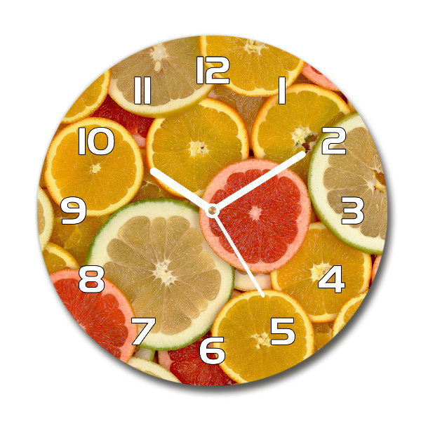 Reloj redondo pared Frutas cítricas
