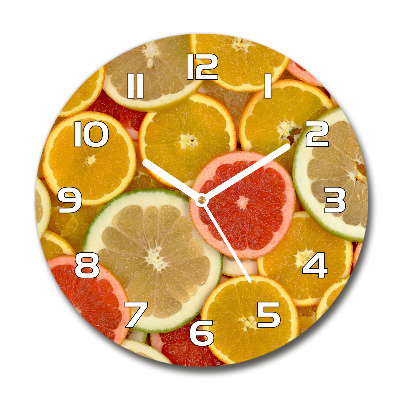 Reloj redondo pared Frutas cítricas