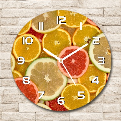 Reloj redondo pared Frutas cítricas