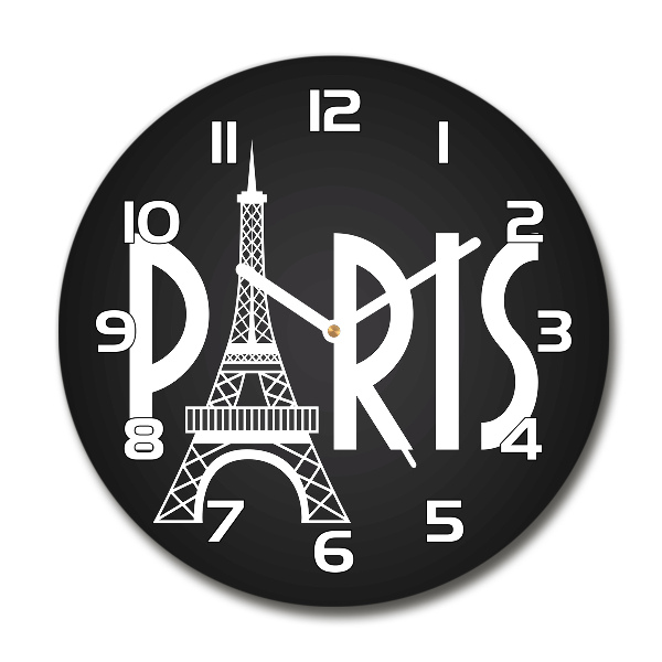 Reloj de cristal redondo París