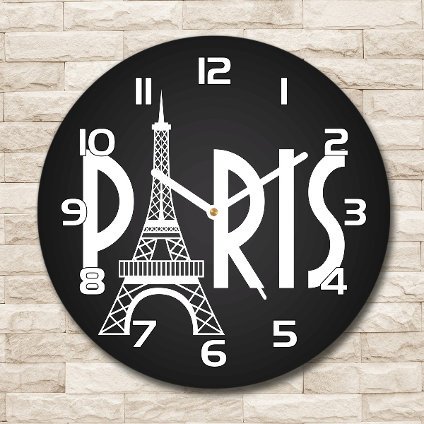 Reloj de cristal redondo París