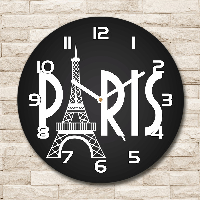 Reloj de cristal redondo París