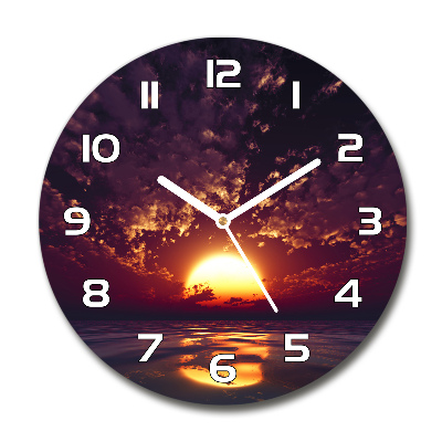 Reloj de pared redondo Atardecer