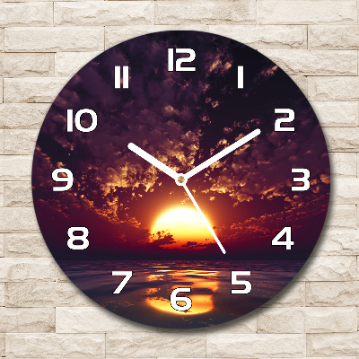 Reloj de pared redondo Atardecer