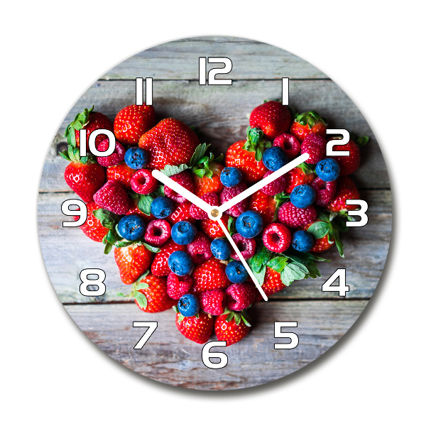 Reloj de pared redondo Corazón de fruta