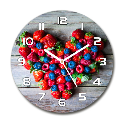 Reloj de pared redondo Corazón de fruta