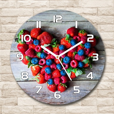 Reloj de pared redondo Corazón de fruta