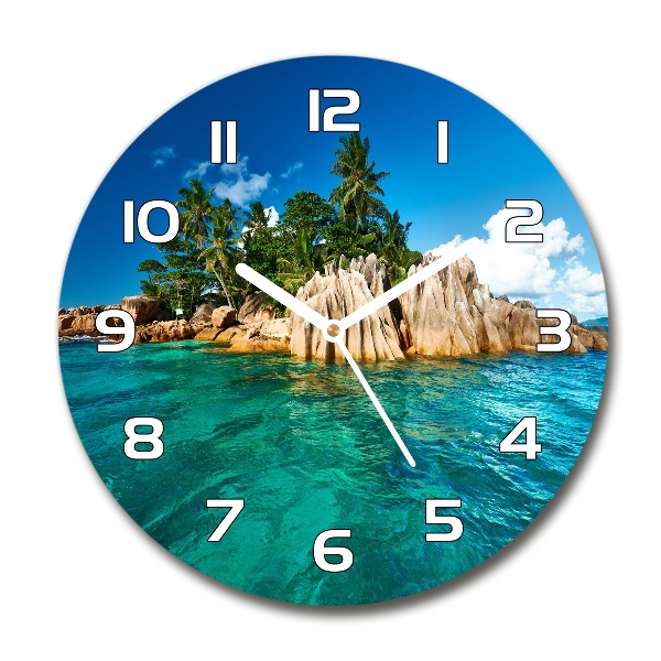 Reloj de pared redondo Isla tropical