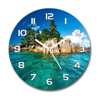 Reloj de pared redondo Isla tropical