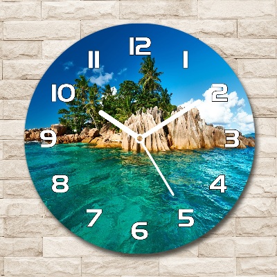 Reloj de pared redondo Isla tropical