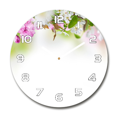 Reloj de pared redondo Flores de primavera