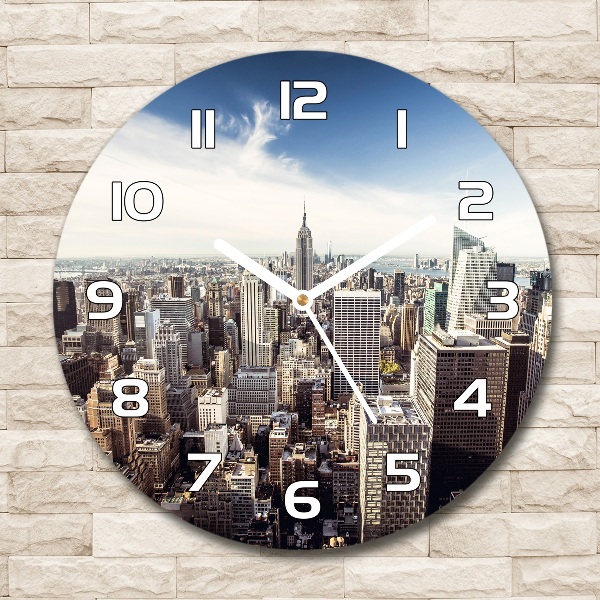 Reloj de pared redondo Nueva York