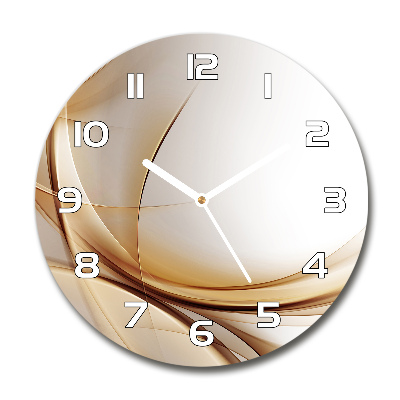 Reloj de cristal redondo Ondas abstractas