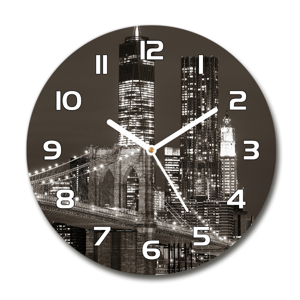 Reloj redondo pared Manhattan Nueva York
