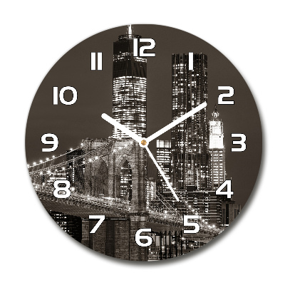Reloj redondo pared Manhattan Nueva York