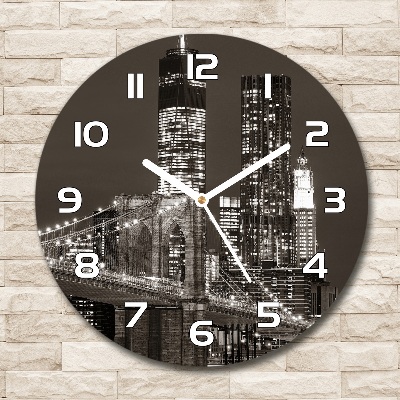 Reloj redondo pared Manhattan Nueva York