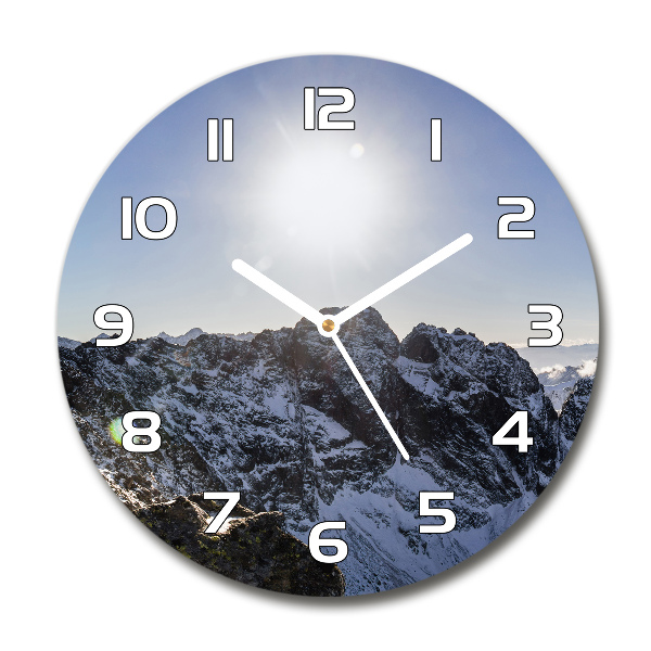 Reloj de pared redondo Invierno en los montes Tatra