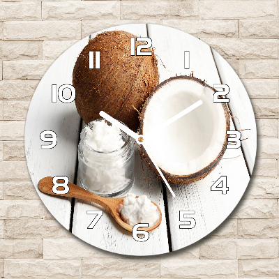 Reloj de pared redondo Aceite de coco
