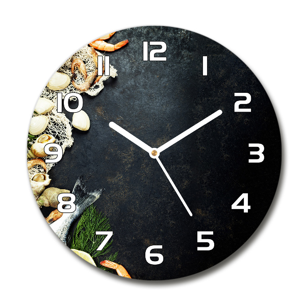 Reloj de pared redondo Mariscos
