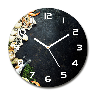 Reloj de pared redondo Mariscos