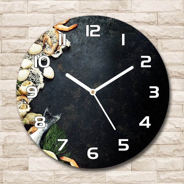 Reloj de pared redondo Mariscos