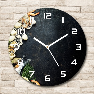 Reloj de pared redondo Mariscos