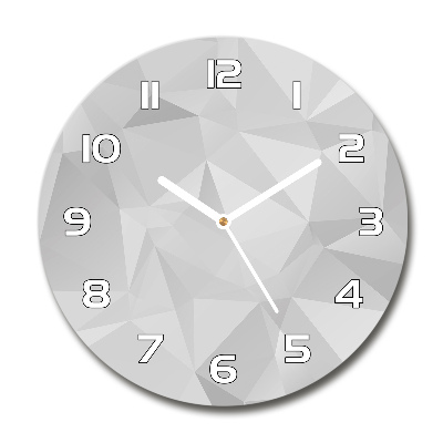 Reloj de cristal redondo Triángulos abstractos