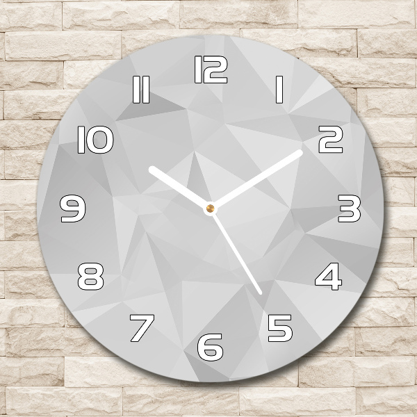 Reloj de cristal redondo Triángulos abstractos