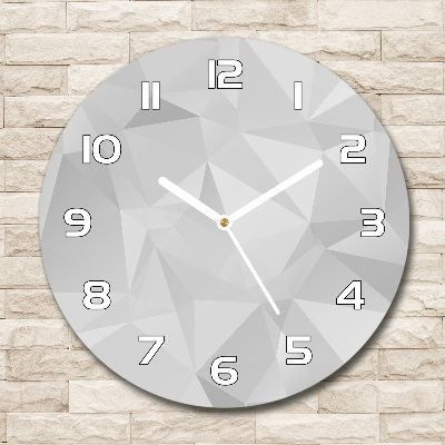 Reloj de cristal redondo Triángulos abstractos