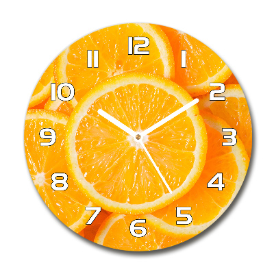 Reloj redondo pared Rodajas de naranja
