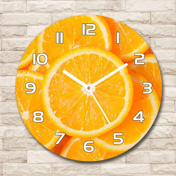 Reloj redondo pared Rodajas de naranja