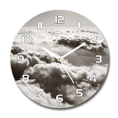 Reloj de cristal redondo Nubes a vista de pájaro
