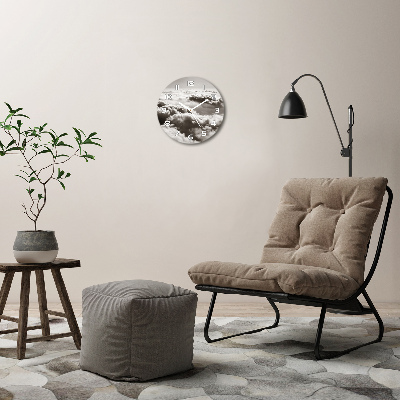 Reloj de cristal redondo Nubes a vista de pájaro