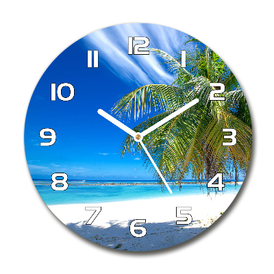 Reloj de pared redondo Playa tropical