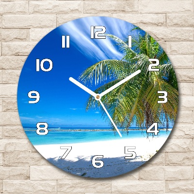 Reloj de pared redondo Playa tropical