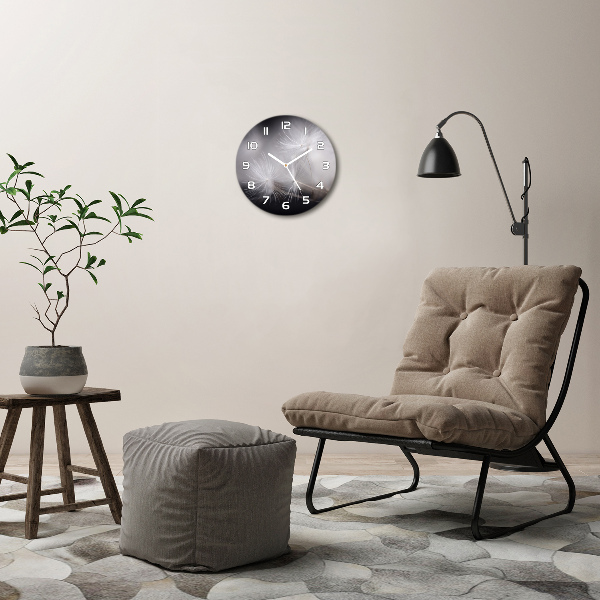 Reloj de pared redondo Semillas de diente de león